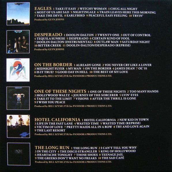 Eagles : The Studio Albums 1972-1979 (CD, Album, RE, RM + CD, Album, RE, RM + CD, Album,)