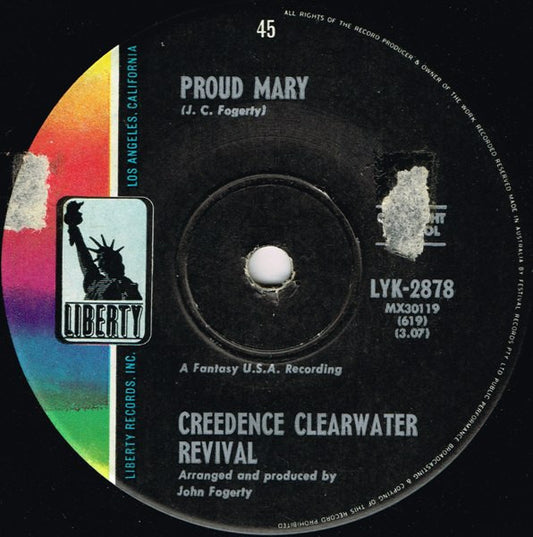 Creedence Clearwater Revival : Proud Mary (7", Single)