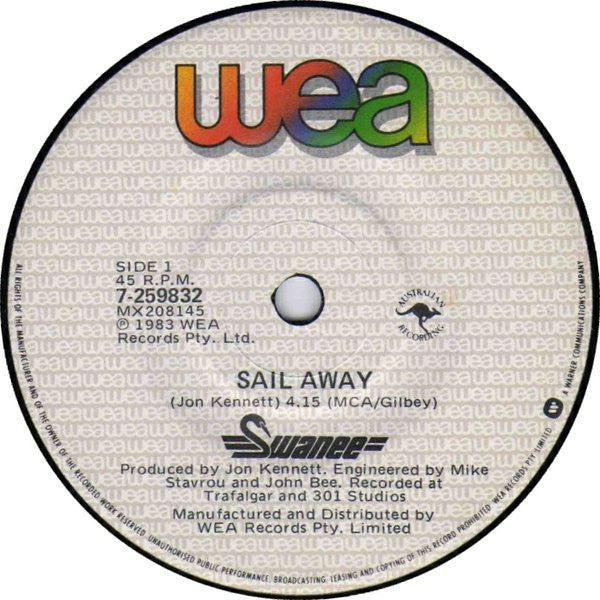 Swanee : Sail Away (7", Single)