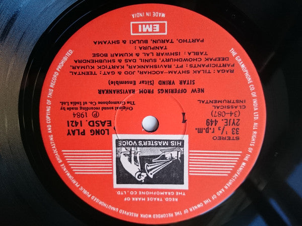 Ravi Shankar : New Offerings From Ravi Shankar (LP, Album)