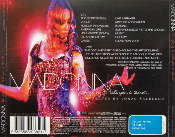 Madonna : I'm Going To Tell You A Secret (DVD, PAL + CD, Comp)