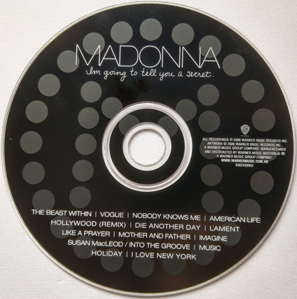 Madonna : I'm Going To Tell You A Secret (DVD, PAL + CD, Comp)