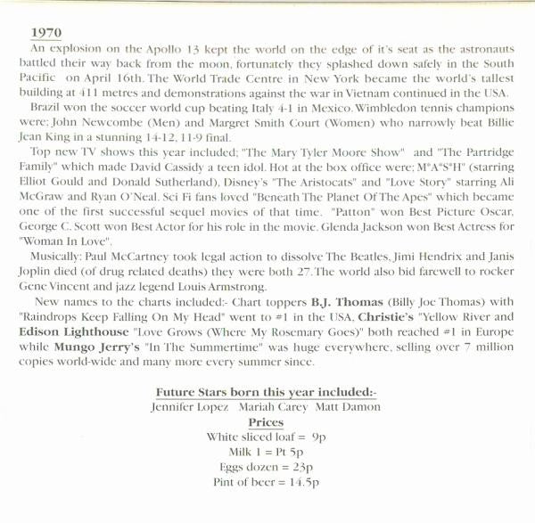 Various : Rolling Back The Years 1970-1971 (CD, Comp)