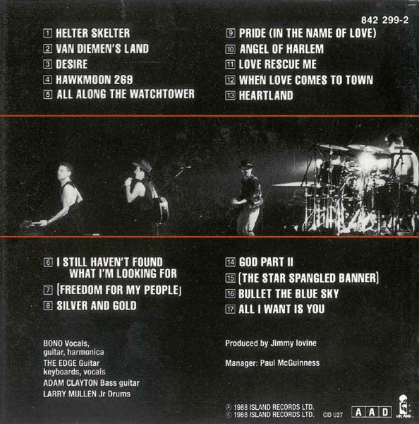U2 : Rattle And Hum (CD, Album, Dis)