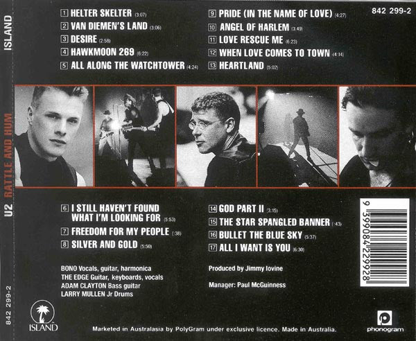 U2 : Rattle And Hum (CD, Album, Dis)