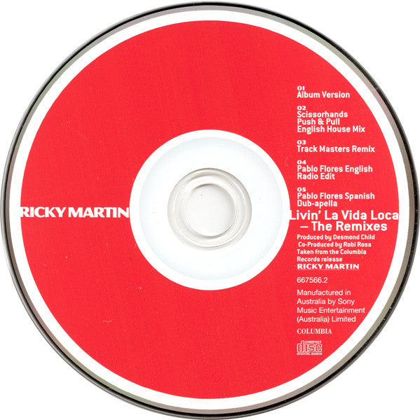 Ricky Martin : Livin' La Vida Loca (The Remixes) (CD, Maxi)