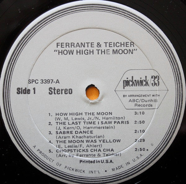 Ferrante & Teicher : How High The Moon (LP, Comp, RE)