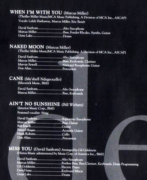 David Sanborn : Inside (CD)