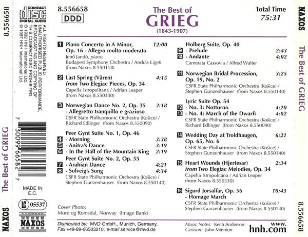 Edvard Grieg : The Best Of Grieg (CD, Comp)