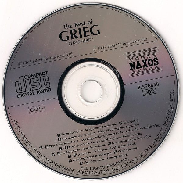 Edvard Grieg : The Best Of Grieg (CD, Comp)