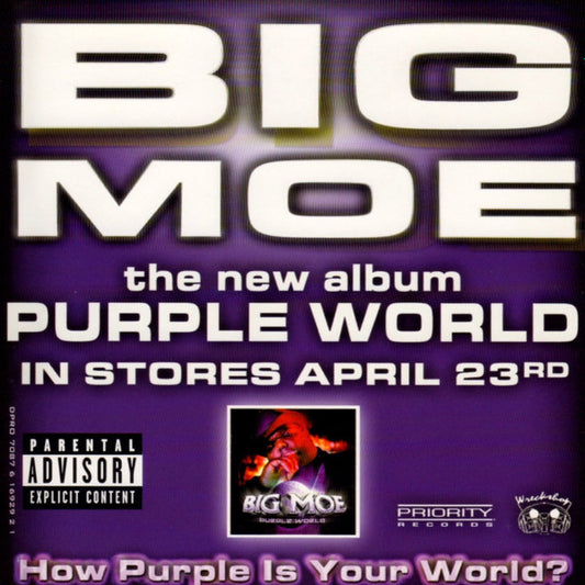 Big Moe : How Purple Is Your World? (CD, Promo, Smplr)