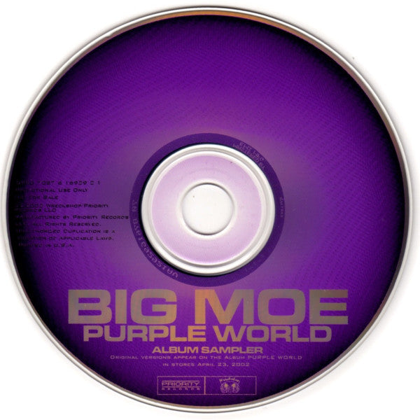 Big Moe : How Purple Is Your World? (CD, Promo, Smplr)
