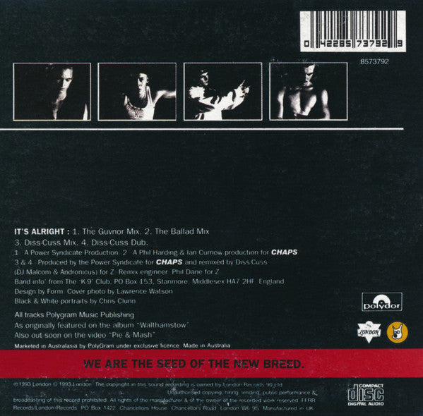 East 17 : It's Alright (CD, Single, Car)