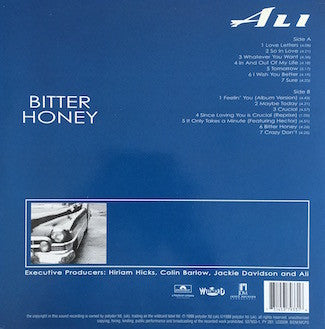 Ali* : Bitter Honey (LP, Album)
