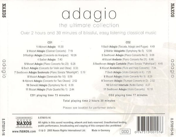 Various : Adagio The Ultimate Collection (2xCD, Comp)