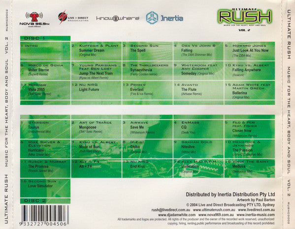 Various : Ultimate Rush - Music For The Heart, Body And Soul Vol. 2 (2xCD, Comp, Mixed)