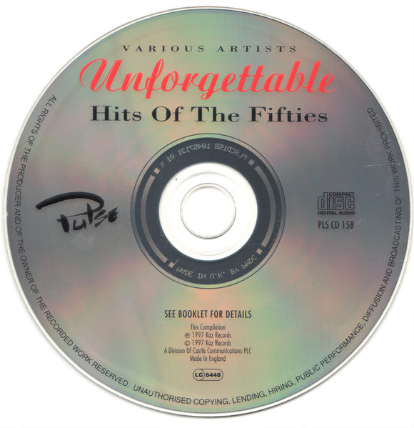 Various : Unforgettable Hits Of The Fifties (CD, Comp, RE)