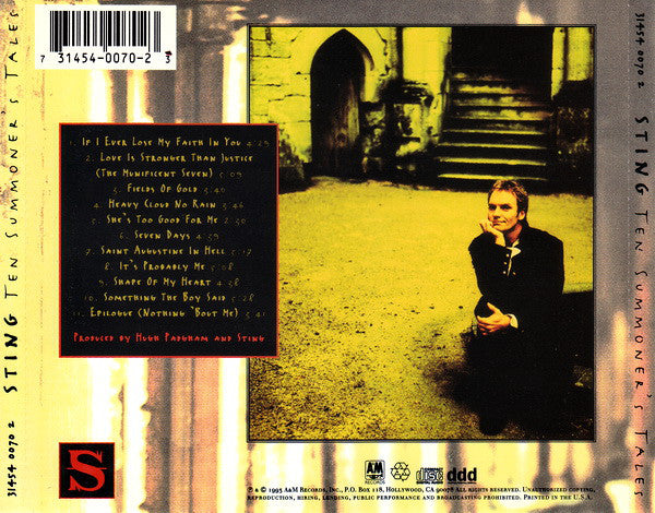 Sting : Ten Summoner's Tales (CD, Album)