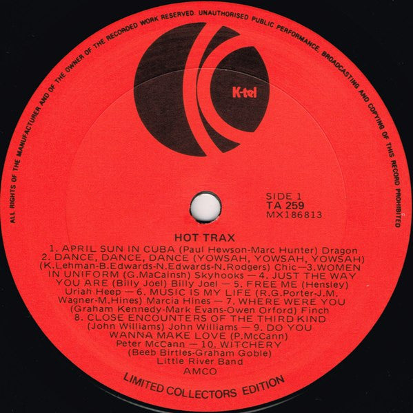 Various : Hot Trax (LP, Comp, Ltd)