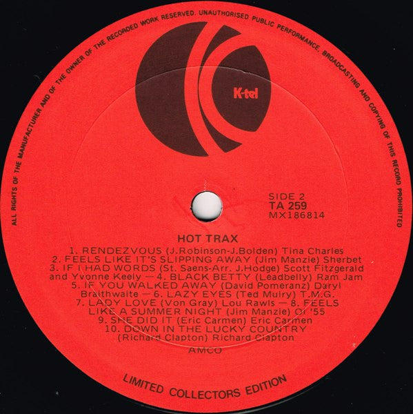 Various : Hot Trax (LP, Comp, Ltd)