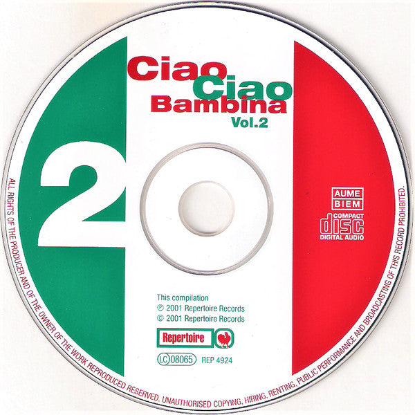 Various : Ciao Ciao Bambina Vol. 2 (32 Hits From The 60's, 70's & 80's) (2xCD, Comp, Mono, RM)