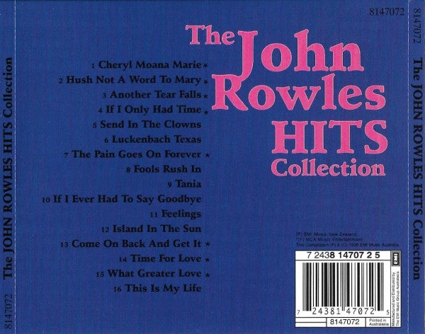 John Rowles : The John Rowles Hits Collection (CD, Comp)