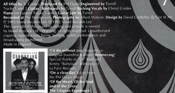 P.M. Dawn : I'd Die Without You (CD, Single)