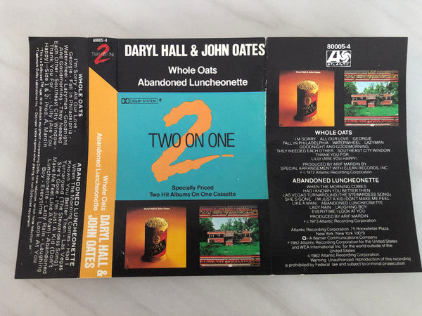 Daryl Hall & John Oates : Whole Oats / Abandoned Luncheonette (Cass, Comp)
