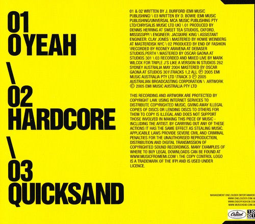 End Of Fashion : O Yeah (CD, Single, Copy Prot.)