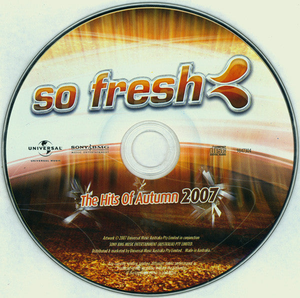 Various : So Fresh: The Hits Of Autumn 2007 (CD, Comp)
