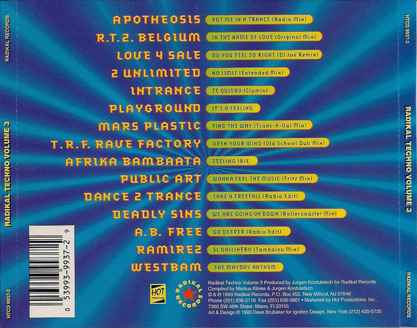 Various : Radikal Techno - Volume Three (CD, Comp)