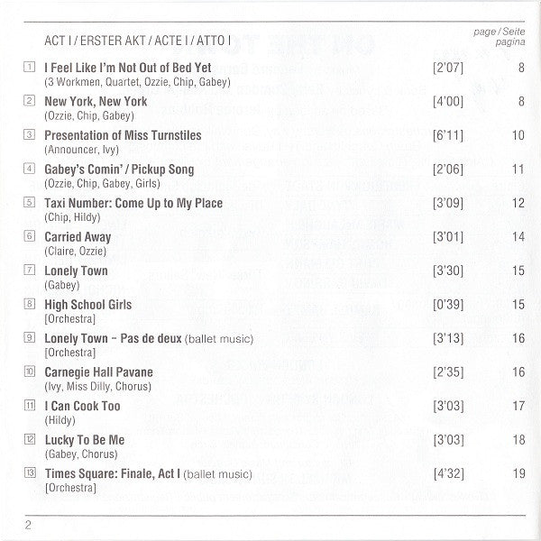 Leonard Bernstein, Betty Comden And Adolph Green, Jerome Robbins, Frederica von Stade • Thomas Hampson • Samuel Ramey • Cleo Laine • David Garrison • Kurt Ollmann • Evelyn Lear • Marie McLaughlin And Tyne Daly, London Symphony Orchestra, Michael Tilson Th : On The Town (CD, Album)