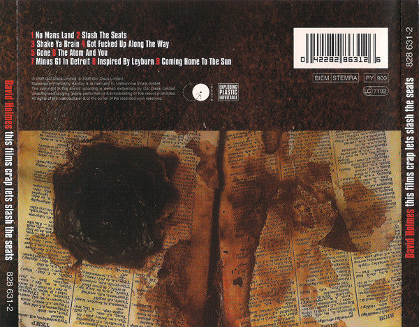 David Holmes : This Films Crap Lets Slash The Seats (CD, Album)