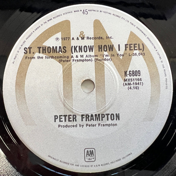 Peter Frampton : I'm In You (7", Single)