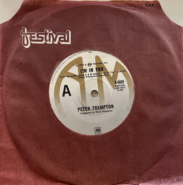Peter Frampton : I'm In You (7", Single)