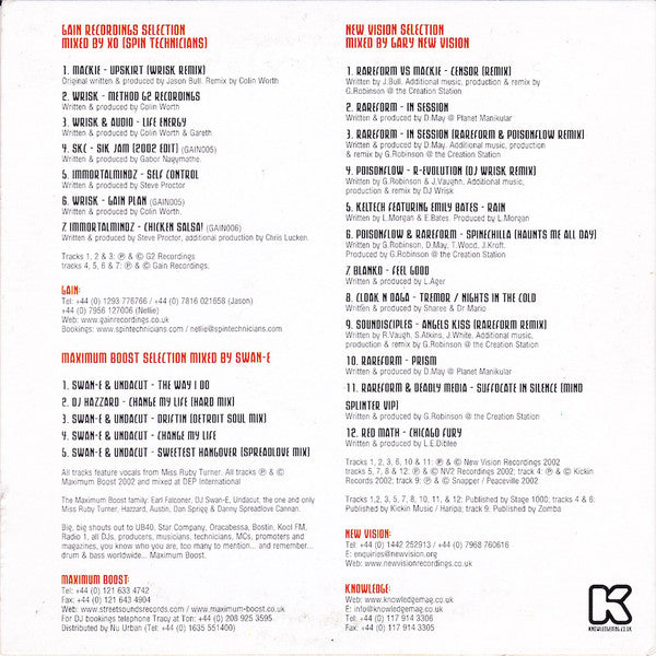 Various : Gain / Maximum Boost / New Vision Selections (CD, Mixed, Promo, Car)