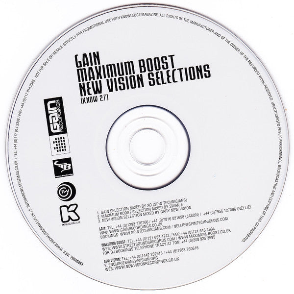 Various : Gain / Maximum Boost / New Vision Selections (CD, Mixed, Promo, Car)