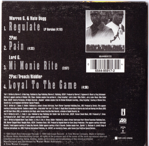 Warren G & Nate Dogg : Regulate (CD, Single, Car)