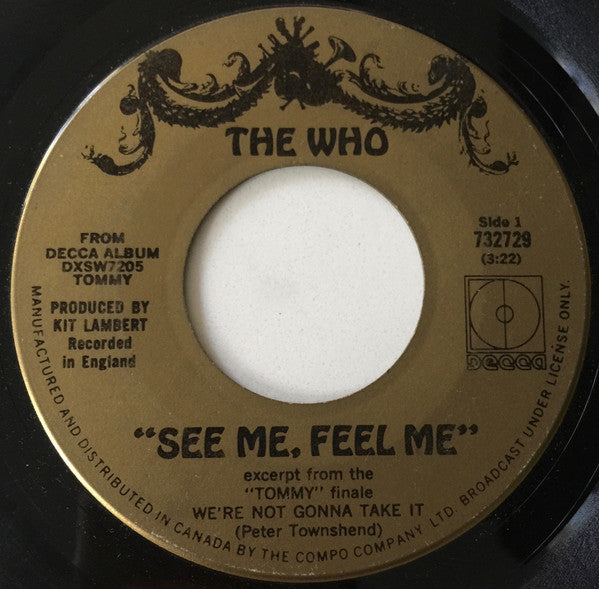 The Who : See Me, Feel Me (7", Single)