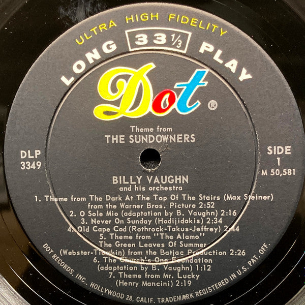 Billy Vaughn And His Orchestra : The Sundowners (LP, Album)