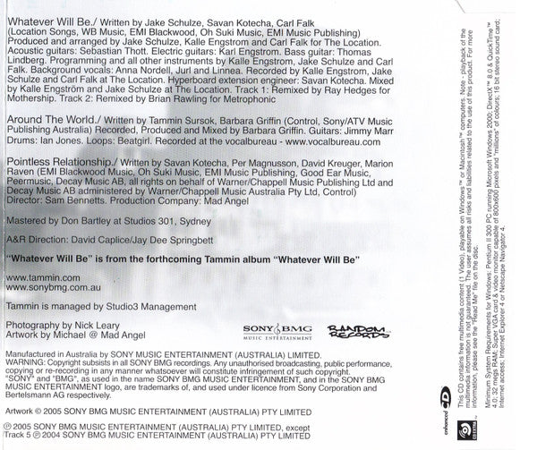 Tammin : Whatever Will Be (CD, Single, Enh)