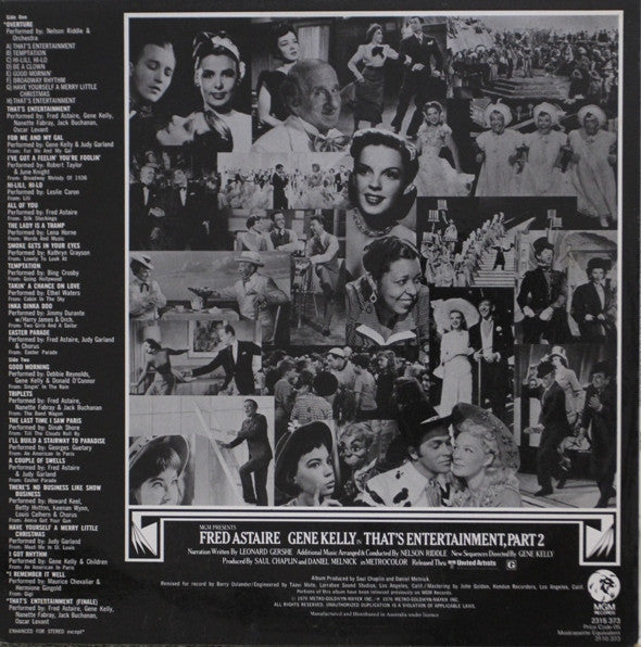 Various : Music From The Motion Picture Soundtrack - That's Entertainment, Part 2 (LP, Album)