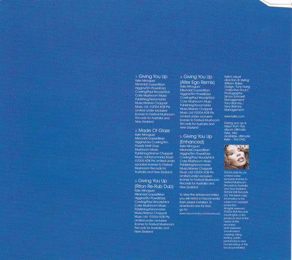 Kylie* : Giving You Up (CD, Single, Enh)
