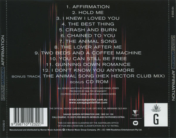 Savage Garden : Affirmation (CD, Album, Enh)