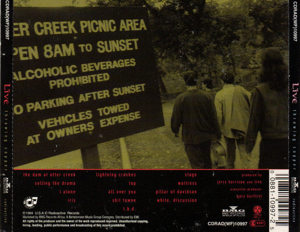 Live : Throwing Copper (CD, Album)