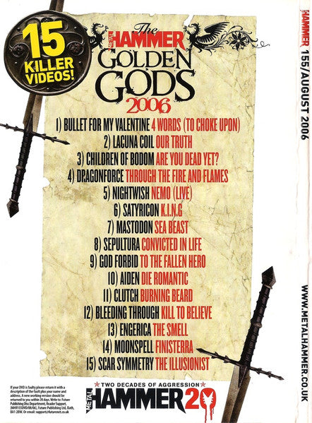 Various : The Metal Hammer Golden Gods 2006 (DVD, Comp, PAL)