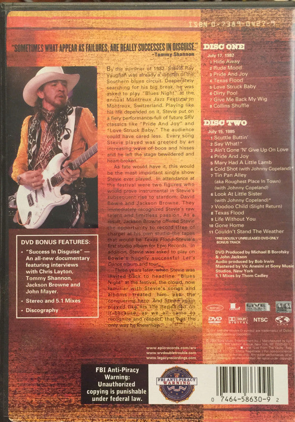 Stevie Ray Vaughan And Double Trouble* : Live At Montreux 1982 & 1985 (2xDVD-V, NTSC)