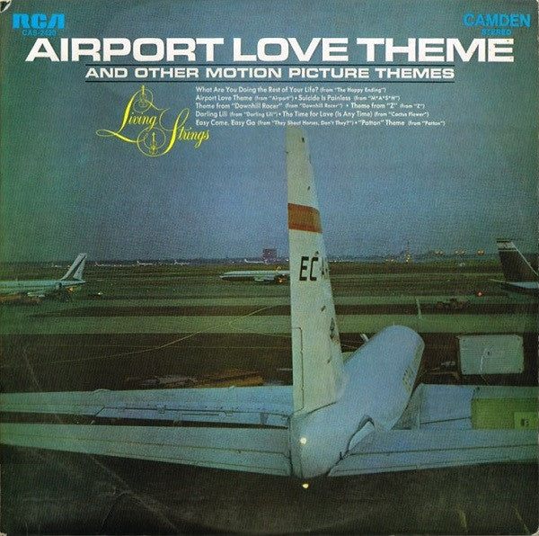 Living Strings : Airport Love Theme And Other Motion Picture Themes (LP, Album, RE)