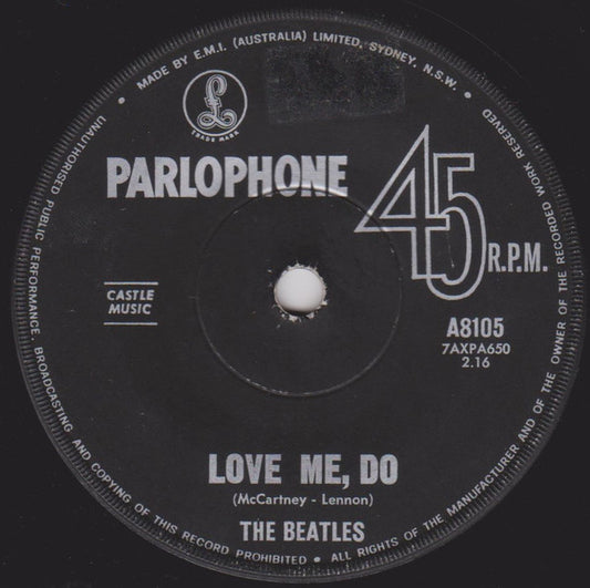 The Beatles : Love Me, Do (7", Single, Mono)