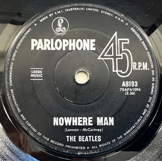 The Beatles : Nowhere Man (7", Single)